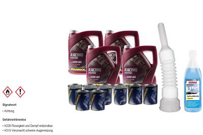 16L MANNOL Motoröl SAE 10W-60 RACING+ESTER inkl. Additiv Auslaufschlauch
