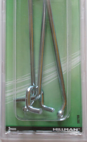 3-Pack Hillman 6-inch Single Peg Hooks - new - Picture 2 of 3