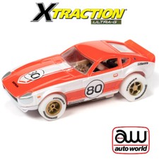 NEW Auto World Xtraction 1973 Datsun 240Z Covered Headlights Red iWheels HO