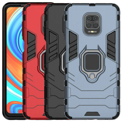 For Xiaomi Redmi Note 13 12 11 10 9T 9 Pro Magnetic Ring Stand Armor Case Cover