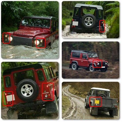 8PCS Smoke Complete LED Light Lamp Upgrade Kit For Land Rover Defender 90/110 - Picture 10 of 12