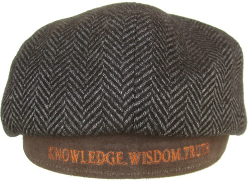 Robert Graham Wool Herringbone 8/4 Newsboy Cap Apple Jack Hat Suede Peaky Gatsby - Picture 8 of 13