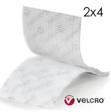 VELCRO 2” x 4” Industrial Heavy Duty Strips Self Adhesive White Inch Brand Strip