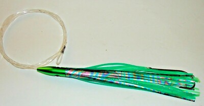 Rigged Green Machine Saltwater Fishing Lure Trolling Tuna Wahoo Mahi Blue Water