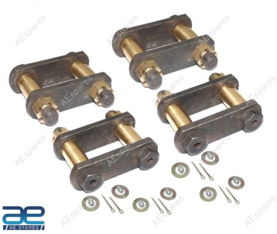 Vorne & Hinter 4 Pcs Blatt Feder Bügel Set Für Willys Mahindra CJ Aes