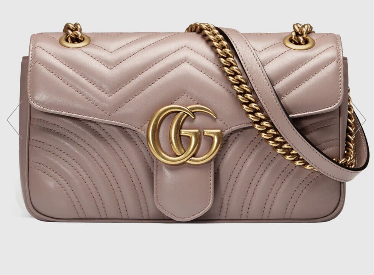 Gucci GG Marmont Shoulder Bag Small Dusty Pink Leather | eBay Gucci GG Marmont Shoulder Bag Small Dusty Pink Leather | eBay