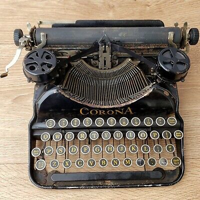 Original CORONA Collectible Antique Suitcase Vintage Typewriter in Working  Order