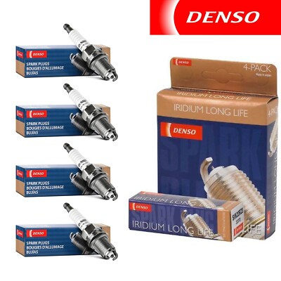 4 Pack Denso Iridium Long Life Spark Plugs for 2003-2005 AUDI A4 QUATTRO L4-1.8L