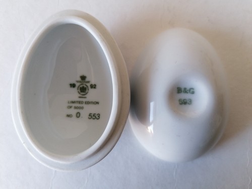 B & G Bing & Gröndahl Egg Porcelain Jahresei 1992 Lim. Edition No. 553/5000 - Picture 6 of 7