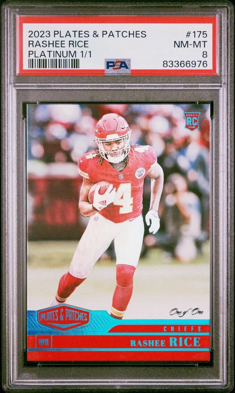 Rashee Rice Panini Plates & Patches #175 Platinum 1/1