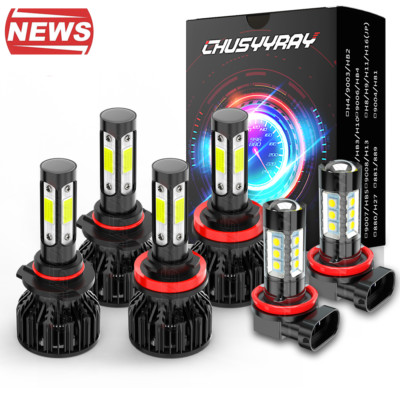 For Honda Ridgeline Cab Pickup 2017-2021 LED Headlight Fog Light Combo Bulbs Kit