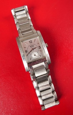 VINTAGE CLASSIC DESIGNER SIGNED ESQ ESQUIRE BY MOVADO WOMENS QUARTZ WATCH !!