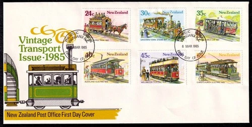 New Zealand 1985 Early Transportation First Day Cover FDC SC 818-823