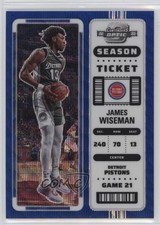 2022-23 Contenders Optic Season Ticket Blue Wave Prizm 4/45 James Wiseman #7 1u6