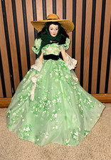 Scarlett O'Hara Gone with the Wind Fashion Doll Green Dress Outfit  Hat
