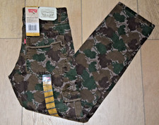 NWT Levis 511 Pants Kids 16 Regular 28X28 Brown Leaf Camo Slim Cargo Boys