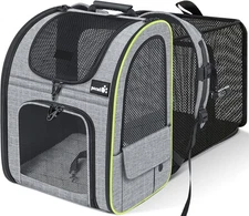 Cat Carrier Backpacks, Expandable Cat Backpack with Breathable Mesh, Pet Carrier