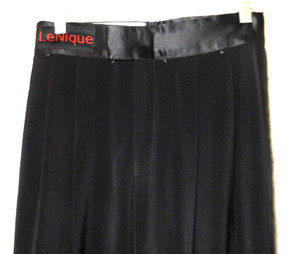 LeNique Exclusive Designer Dancewear Pants w Satin Side Stripes-28, black