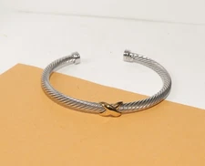 David Yurman X Station Classic Collection 4mm Cable Cuff Bracelet