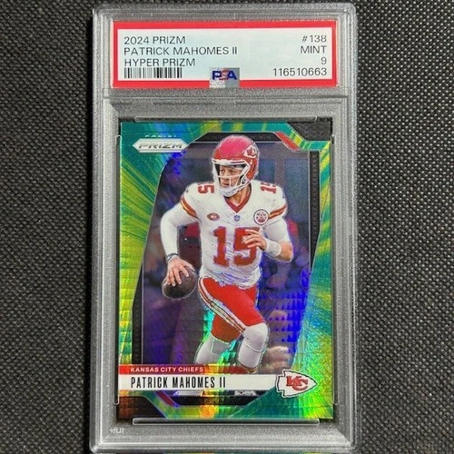 Patrick Mahomes II 2024 Panini Prizm #138 Hyper Prizm #/175 SP PSA 9 MINT