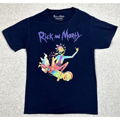 Loot Wear Exclusive Rick & Morty Psychedelic Rick Epic Skateboard Men Tee Blue S