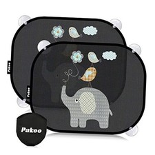 Car Sun Shade for Baby with UV Protection, 2 Pack UV Protection Elephant