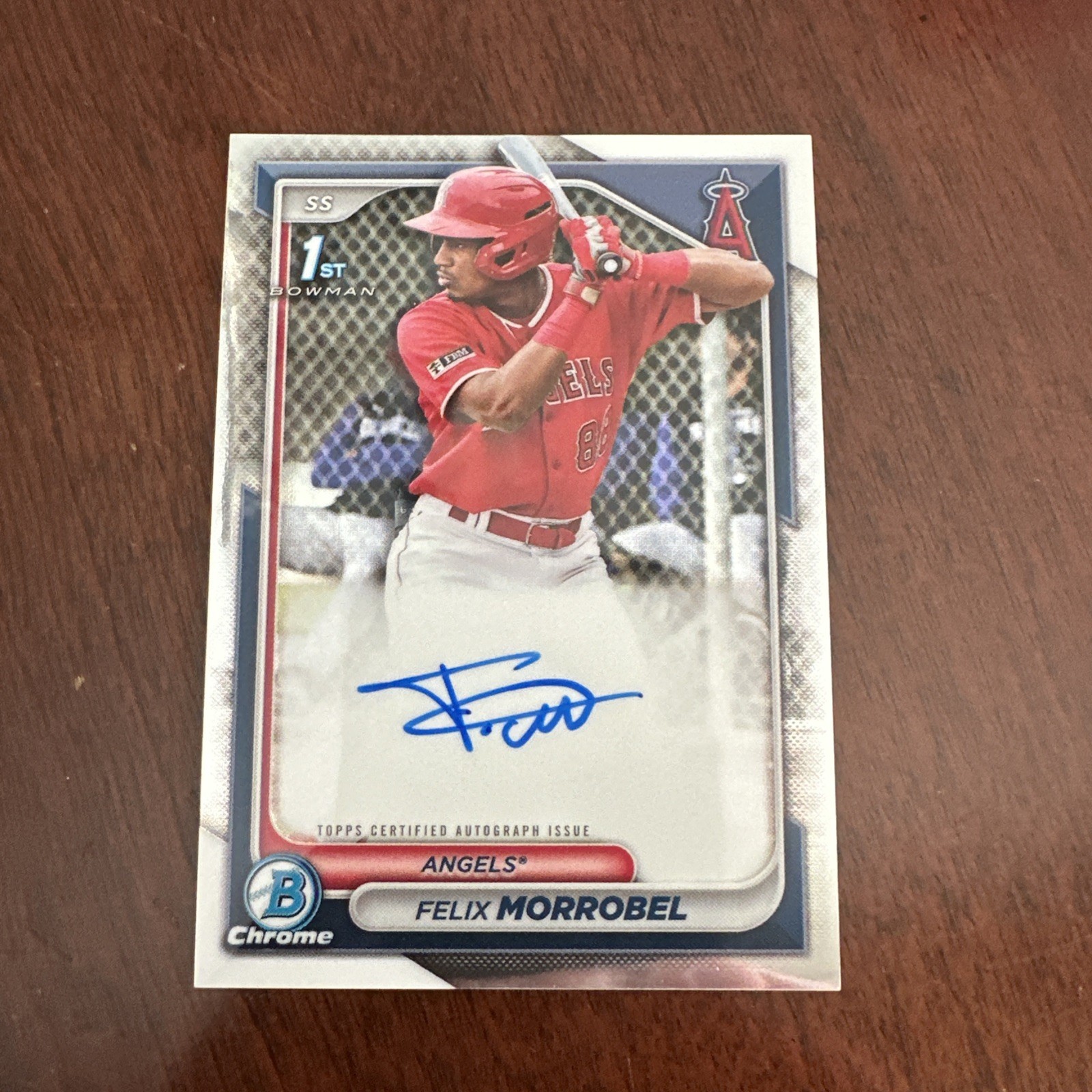 Felix Morrobel 2024 1st Bowman Chrome Auto #CPA-FM Rookie Autograph LA Angels RC