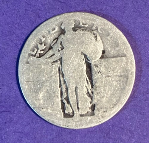 Standing Liberty Quarter - 90% Silver - No Date or Mint Mark