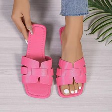 Plus Size Trendy Knitted Flat Bottom Casual Couple Outerwear Comfortable Sandal