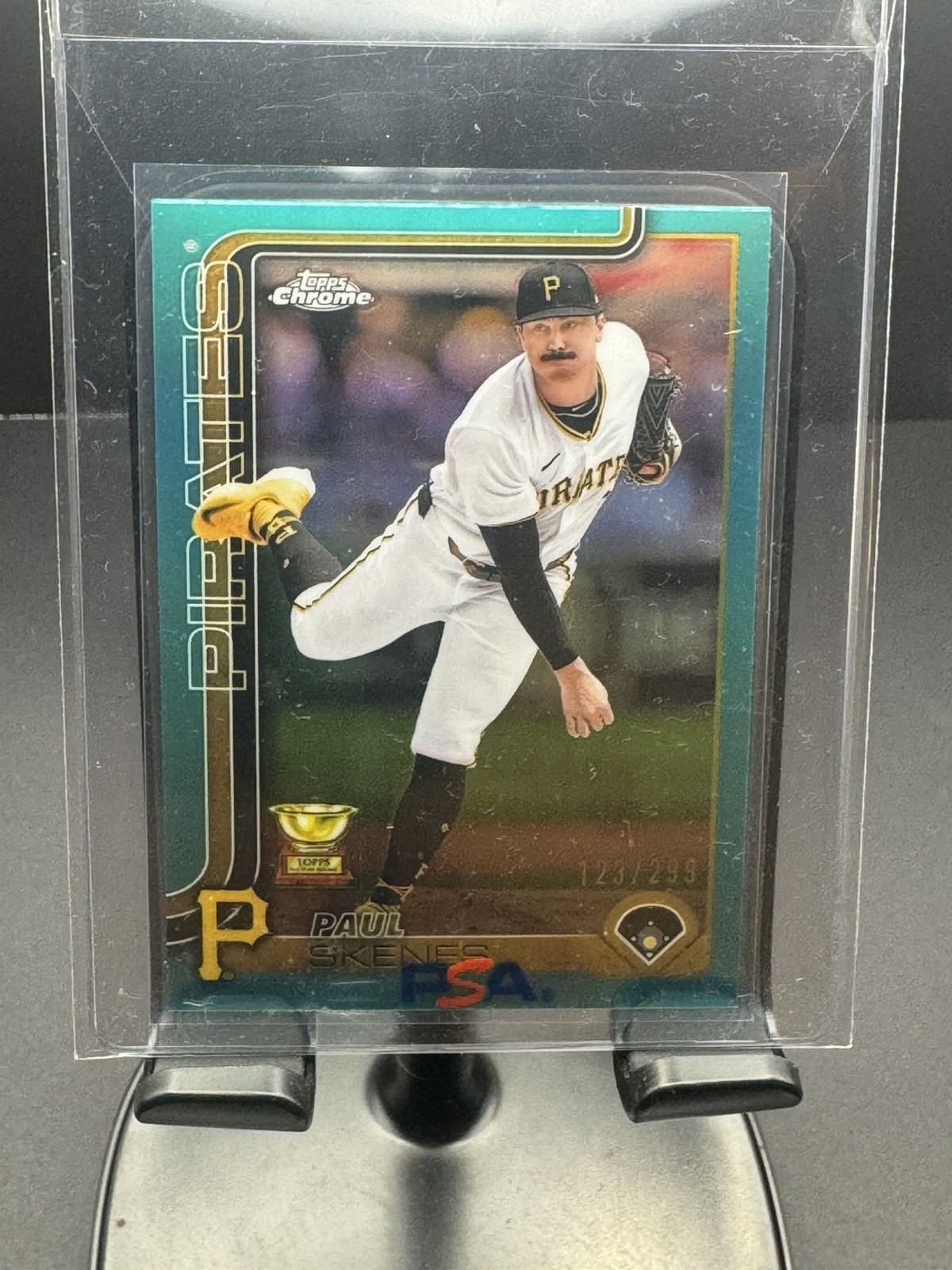 2025 Topps Chrome Paul Skenes Rookie Cup Teal Refractor /299 #300