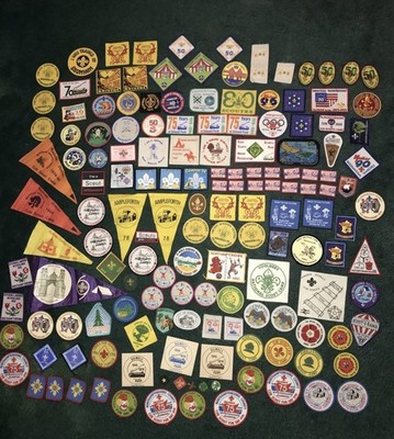 Riesiges Set 150+ Vintage britische & amerikanische Pfadfinder Biber Aufnäher & Abzeichen