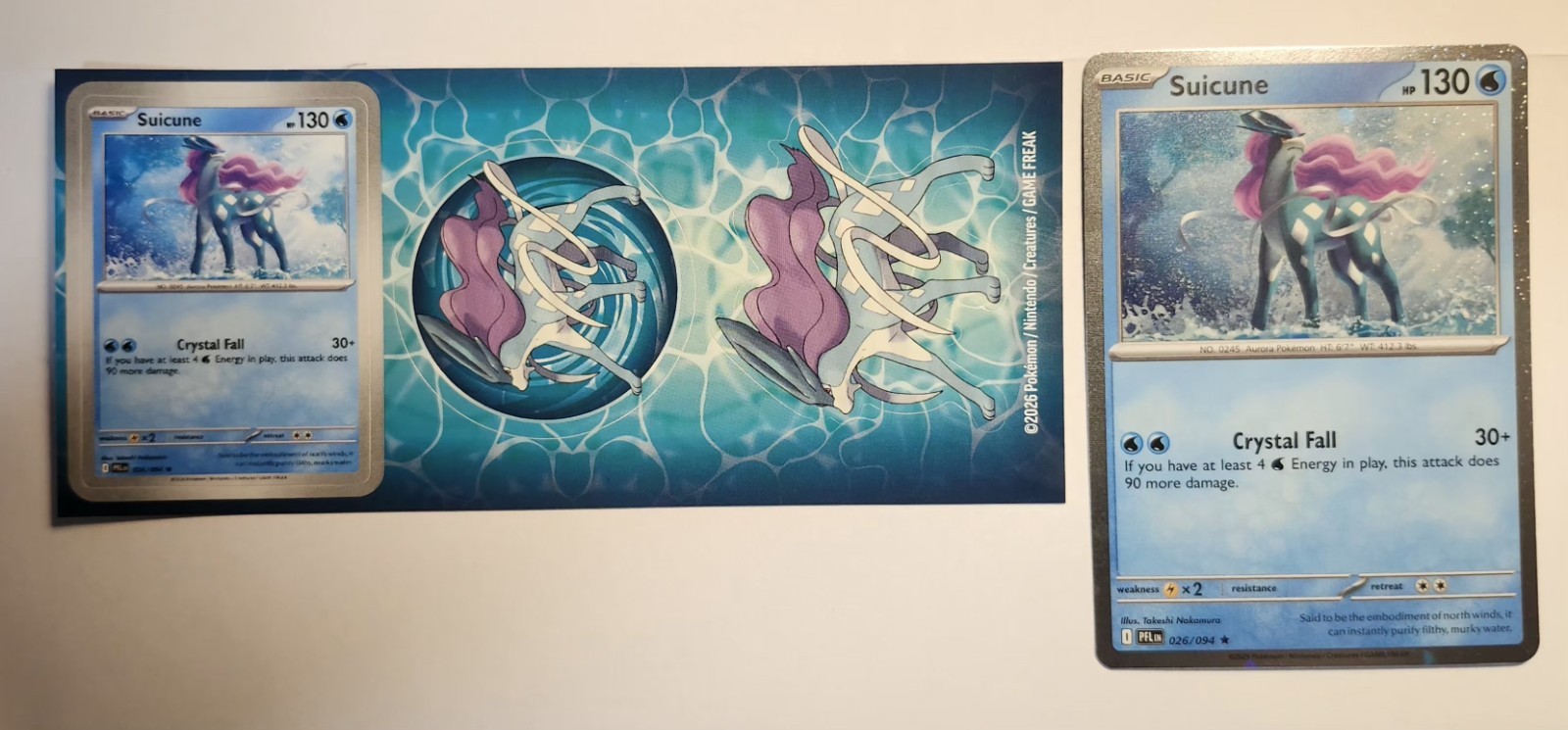 Suicune [Cosmos Holo] #26 - Pokemon Phantasmal Flames + Stickers