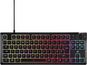 Corsair K55 CORE TKL RGB Clavier jeu UK Disposition Membrane noire sans clé