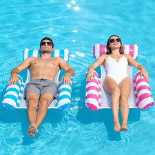 2x Inflatable Portable Floating Water Hammock Float Pool Bed Swimming Chair Toy