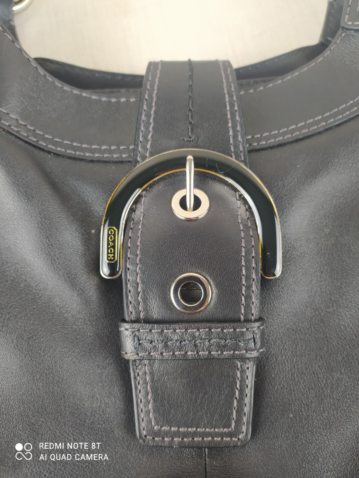 Coach Leather Black Shoulder Bag Handbag Soho Lynn Belted Hobo J1126-F17219 image 4