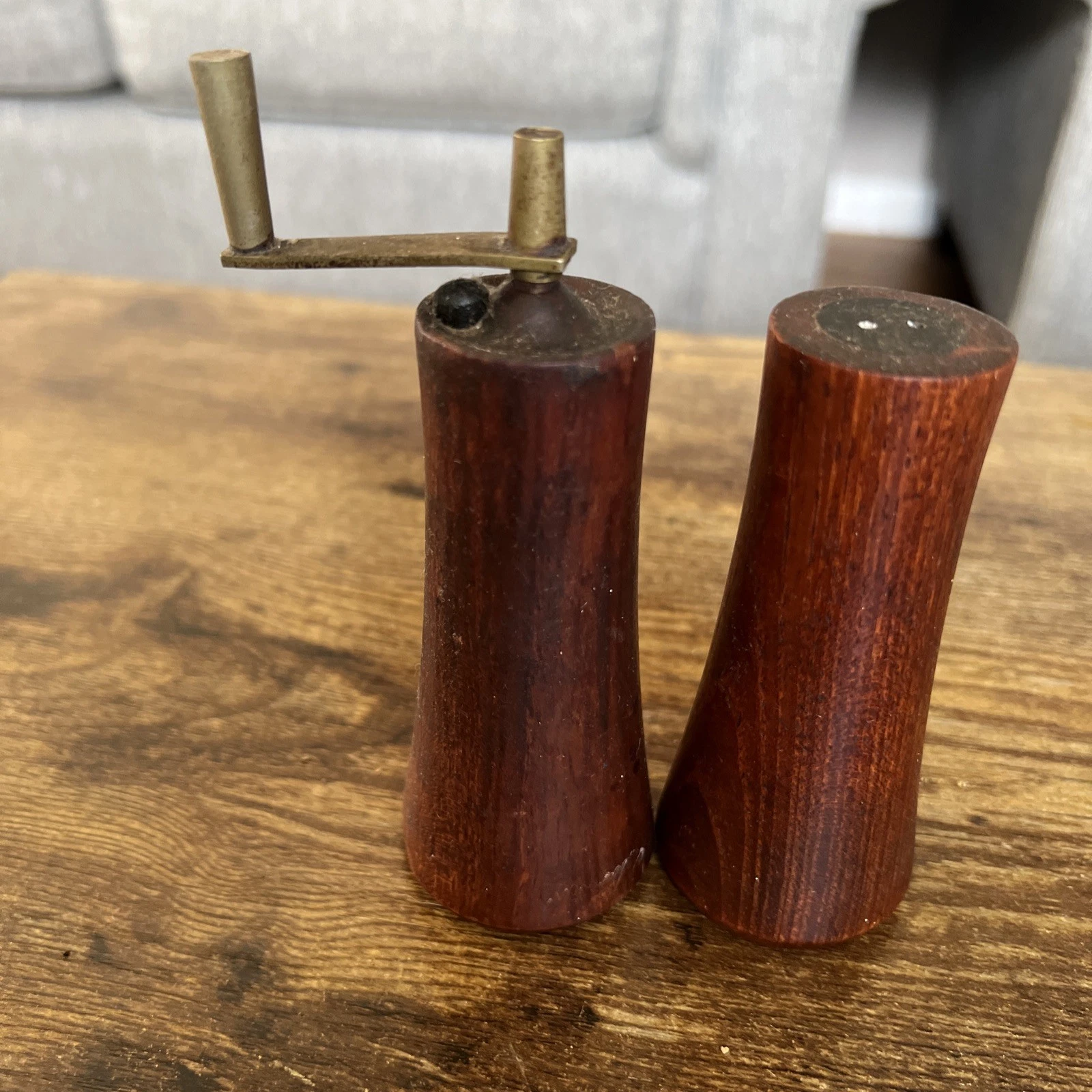 Laurids Lonborg Vintage Teak Wood salt, and Pepper Shaker Mill Made In Denmark