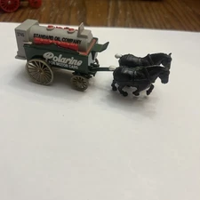 Vintage Die Cast Horse Wagon Standard Oil Company Chevron Polarine Motor Cars