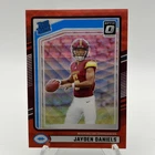 2024 Panini-Rated Rookie Jayden Daniels #389 Optic Preview Red Wave Prizm (READ)