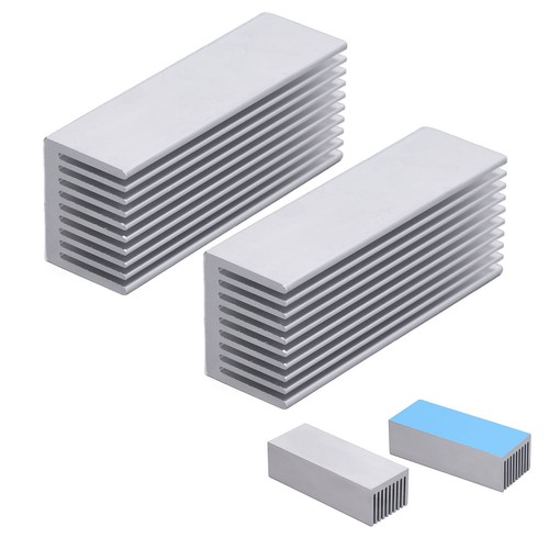 2x Cooling Fins Heat Radiator Heatsink Kit For Electronic Chip CPU 100x40x30mm♡ - Afbeelding 14 van 28