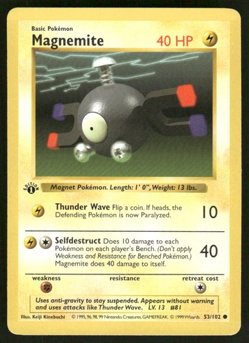 Magnemite — Base Set (1st Edition,Shadowless)
