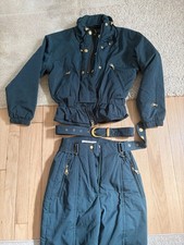 Vintage FERA Women  s Two Piece Ski Suit Green Size Small