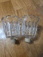 2 Clear Glass Peg Votive Candle Holders VTG Home Interiors Starlight HomCo