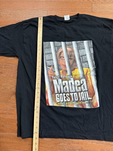 2009 Madea Goes To Jail Tyler Perry T-Shirt BLACK, XL - Picture 2 of 4