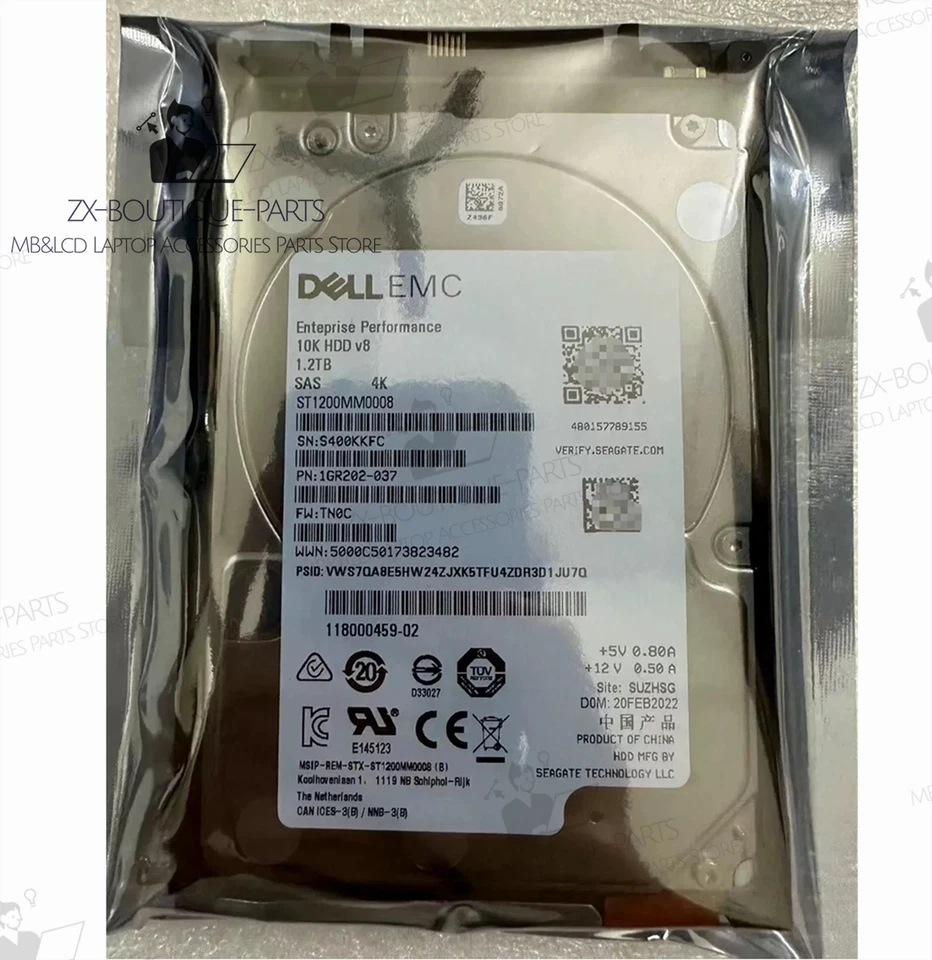 EMC D3-2S10-1200 1.2TB 005051635 005051632 2.5" 10K 12Gb/s SAS HARD DRIVE - Image 2 of 3