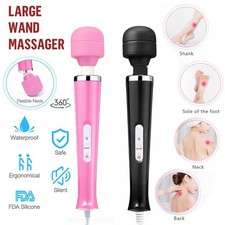 Handheld Massager 20 Speed Wand Vibrating Massage Magic Full Body Therapy