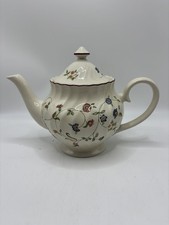 Staffordshire Oakwood Teapot With Floral Design 