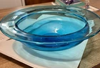 Steuben Celeste Blue Centerpiece Bowl, 10 Inches