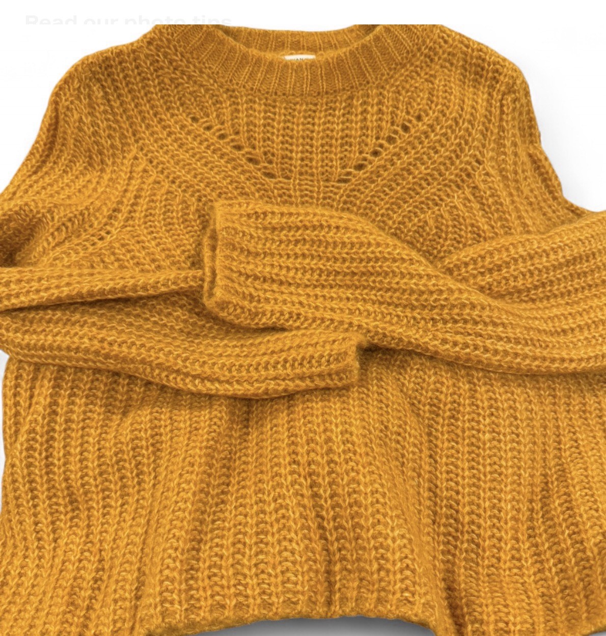 Cuyana Alpaca Wool Crewneck Sweater in Tumeric $248 sold out! Size large image 2