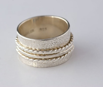 Super 925 Sterling Silver Spinner Ring Handmade Jewelry Gift For christmas Ab-55