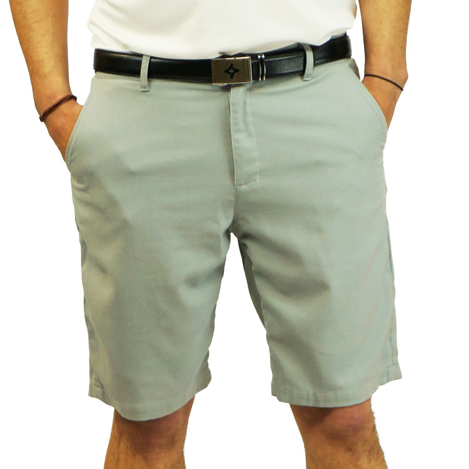 Kikkor Mens Golf Shorts Double Tap Gray Size 30 4-Way Stretch
